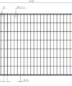 Bauzaun - 3,45m - ohne Haken und Ösen