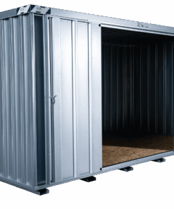 Schnellbaucontainer 4100 x 2100 x 2100 mm - 2-flügelige Tür auf 4 m Seite