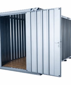 Schnellbaucontainer 6100 x 2100 x 2100 mm - 1-flügelige Tür auf 2 m Seite