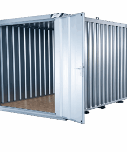 Schnellbaucontainer 6100 x 2100 x 2100 mm - 2-flügelige Tür auf 2 m Seite