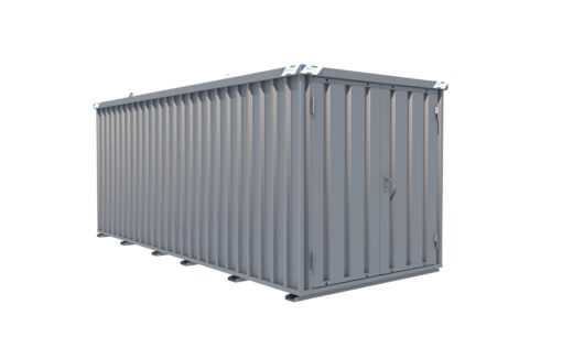 Schnellbaucontainer 5100 x 2100 x 2100 mm - 2-flügelige Tür auf 2 m Seite – Bild 2