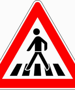 Fußgängerüberweg, Aufstellung rechts