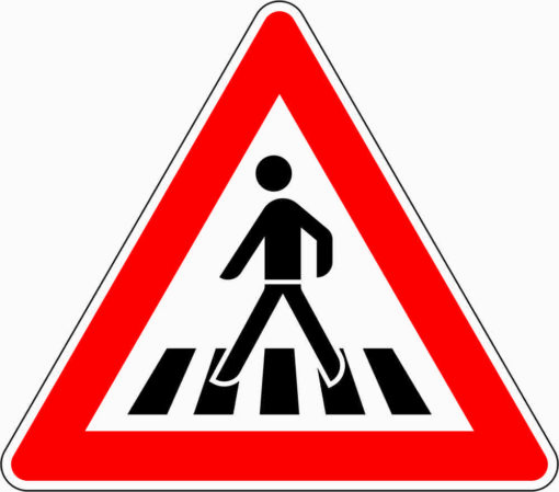 Fußgängerüberweg, Aufstellung rechts