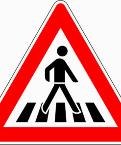 Fußgängerüberweg, Aufstellung links