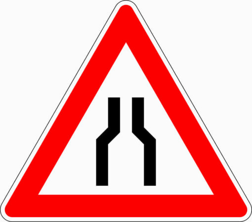 Verengte Fahrbahn