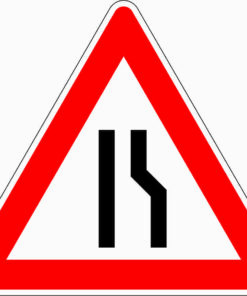 Einseitig verengte Fahrbahn, Verengung rechts