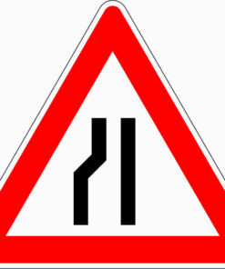 Einseitig verengte Fahrbahn, Verengung links