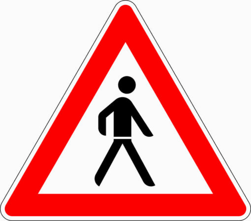 Fußgänger, Aufstellung links