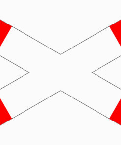Andreaskreuz, liegend