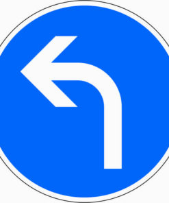 Vorgeschriebene Fahrtrichtung links