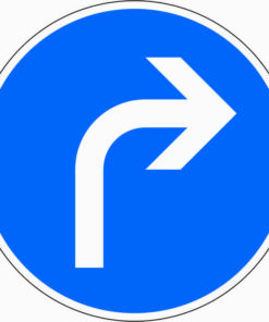 Vorgeschriebene Fahrtrichtung rechts