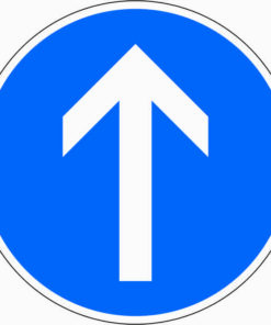 Vorgeschriebene Fahrtrichtung geradeaus