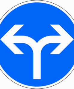 Vorgeschriebene Fahrtrichtung rechts oder links