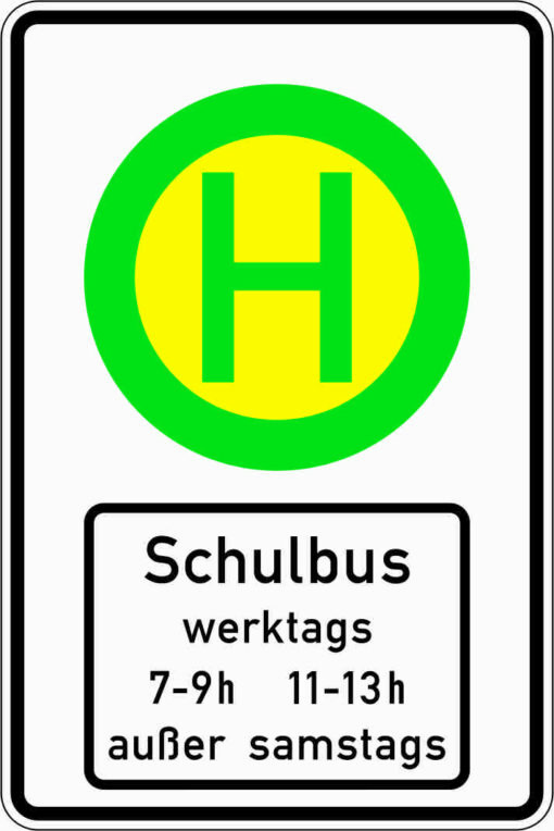 Schulbushaltestelle Doppelseitig