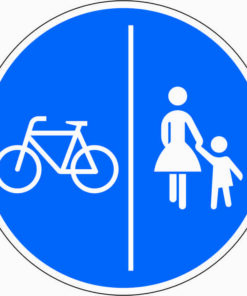 Getrennter Rad- und Gehweg, Radweg links