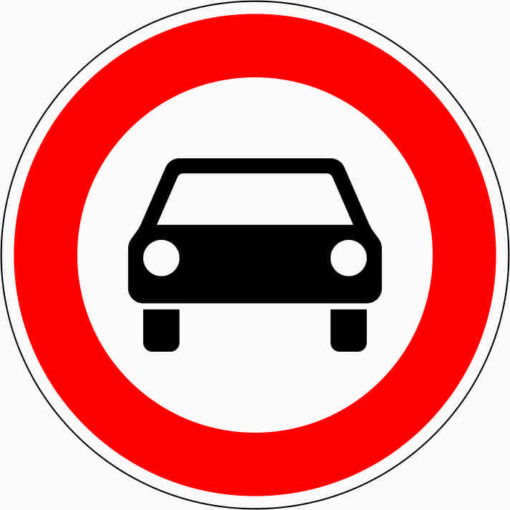 Verbot für Kraftwagen