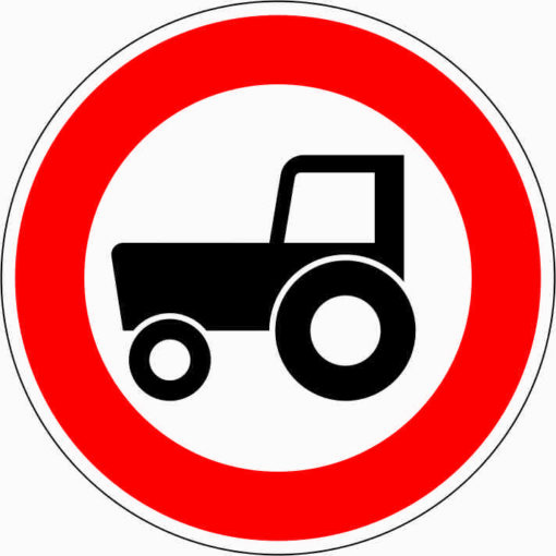 Verbot für Kraftfahrzeuge und Züge, die nicht schneller als 25 km/h fahren können oder dürfen