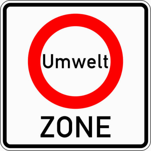 Beginn einer Verkehrsverbotszone zur Verminderung schädlicher Luftverunreinigungen Doppelseitig – Bild 2