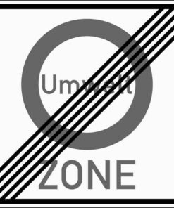 Ende einer Verkehrsverbotszone zur Verminderung