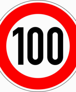 Zulässige Höchstgeschwindigkeit "100"