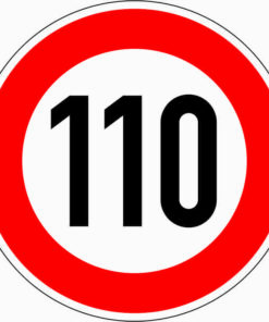 Zulässige Höchstgeschwindigkeit "110"