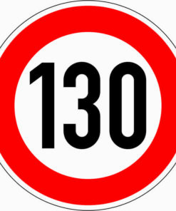 Zulässige Höchstgeschwindigkeit "130"