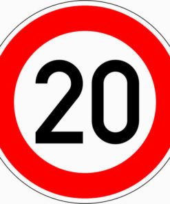 Zulässige Höchstgeschwindigkeit "20"