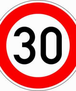 Zulässige Höchstgeschwindigkeit "30"