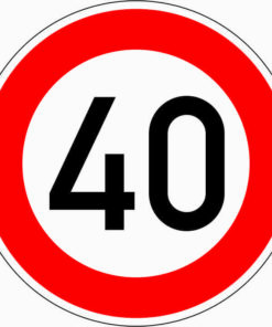 Zulässige Höchstgeschwindigkeit "40"