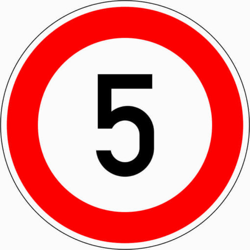 Zulässige Höchstgeschwindigkeit "5"
