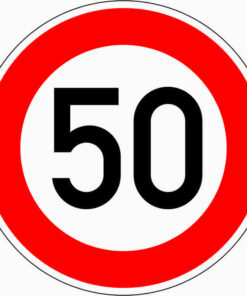 Zulässige Höchstgeschwindigkeit "50"