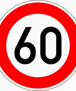 Zulässige Höchstgeschwindigkeit "60"