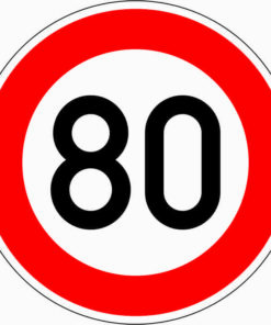 Zulässige Höchstgeschwindigkeit "80"
