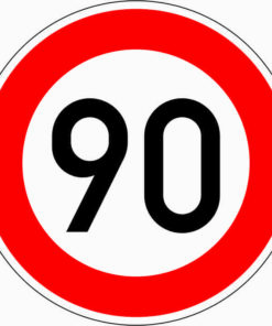 Zulässige Höchstgeschwindigkeit "90"