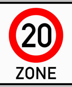 Beginn einer Tempo 20-Zone