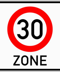 Beginn einer Tempo 30-Zone