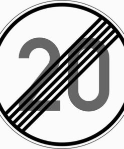 Ende der zulässigen Höchstgeschwindigkeit "20"