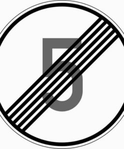 Ende der zulässigen Höchstgeschwindigkeit "5"