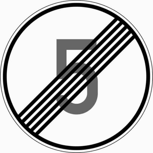 Ende der zulässigen Höchstgeschwindigkeit "5"