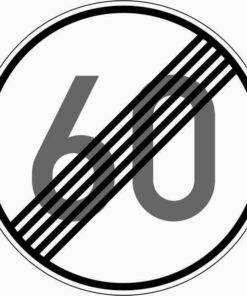 Ende der zulässigen Höchstgeschwindigkeit "60"