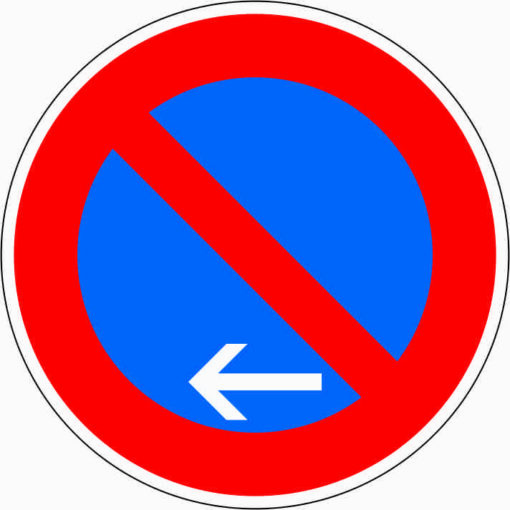 Eingeschränktes Haltverbot Ende, Aufstellung links