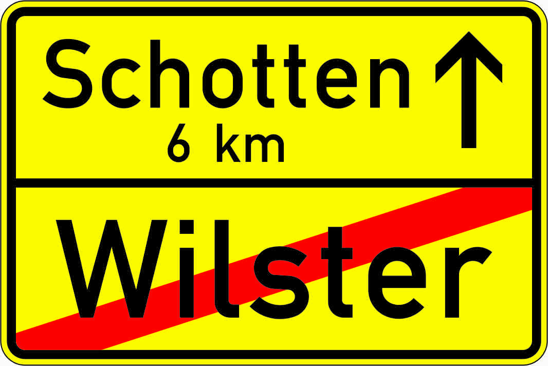 Ortstafel Rückseite