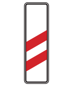 Zweistreifige Bake, Aufstellung Rechts