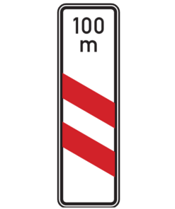 Zweistreifige Bake, Aufstellung links *100*