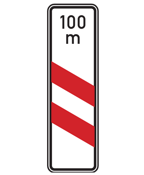 Zweistreifige Bake, Aufstellung links *100*