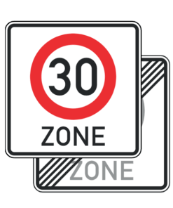 Tempo 30-Zone doppelseitig