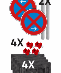 Haltverbot Komplett-Set I - Aufstellung rechts