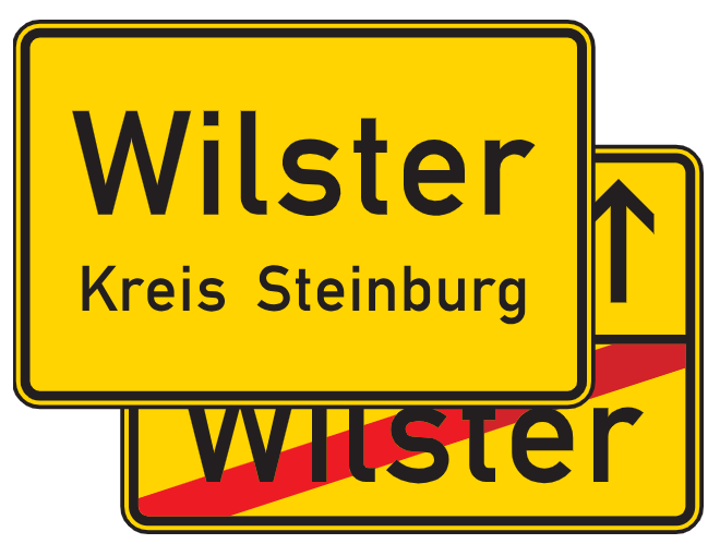 Ortstafel doppelseitig