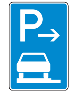 Parken auf Gehwegen ganz in Fahrtrichtung links Anfang