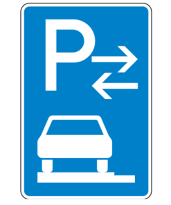 Parken auf Gehwegen ganz in Fahrtrichtung links Mitte